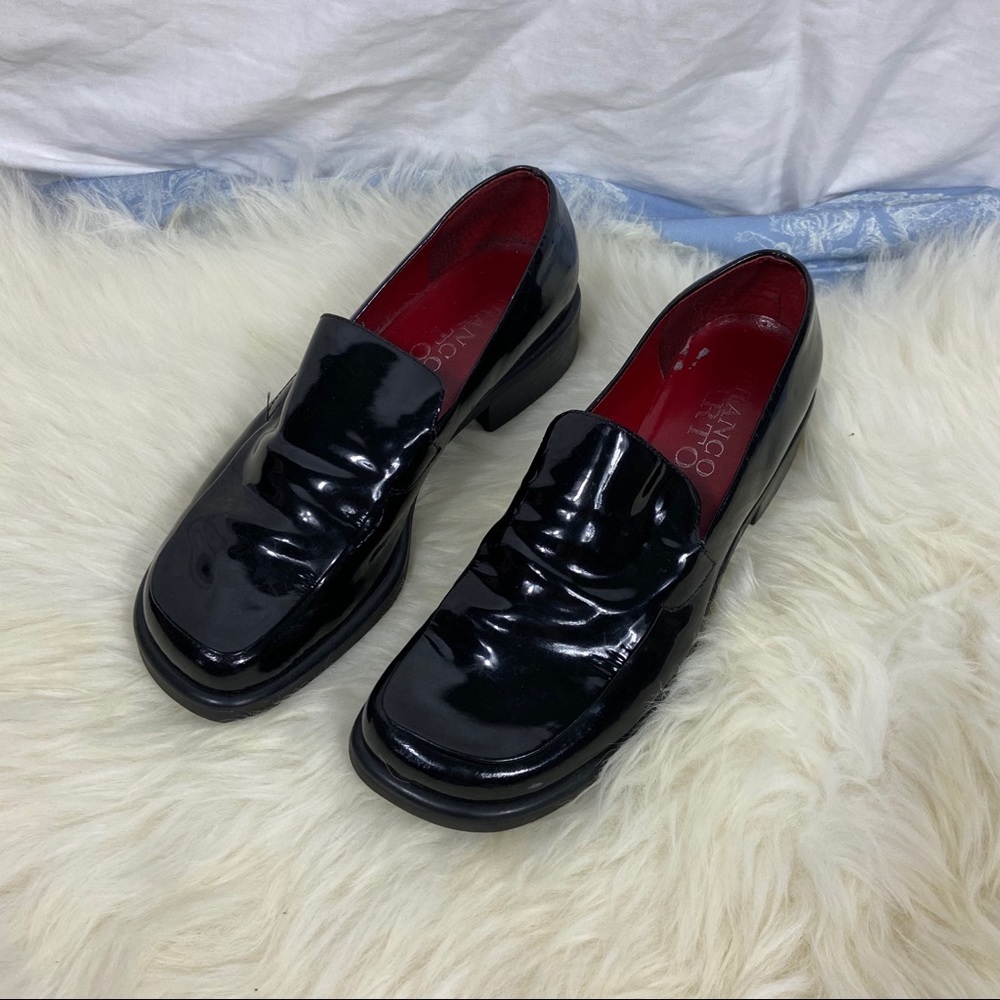 Franco Sarto Patent Penny Loafer Slip Ons